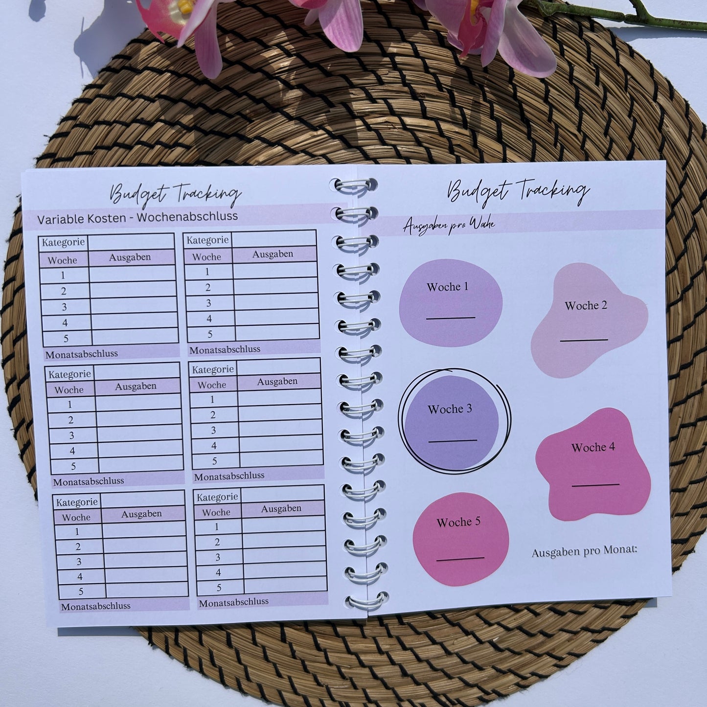 Budgetplaner Ringbuch Schleife