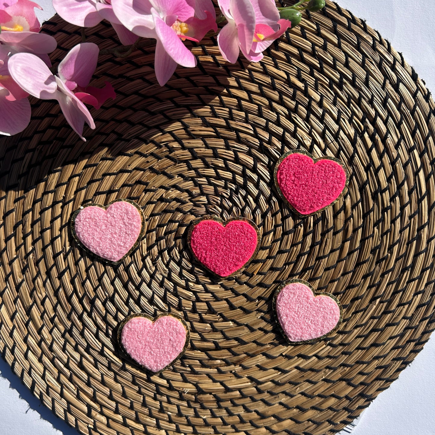 Herz Patches rosa