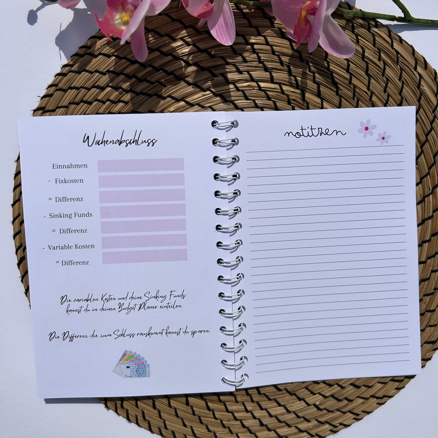 Budgetplaner Ringbuch Schleife