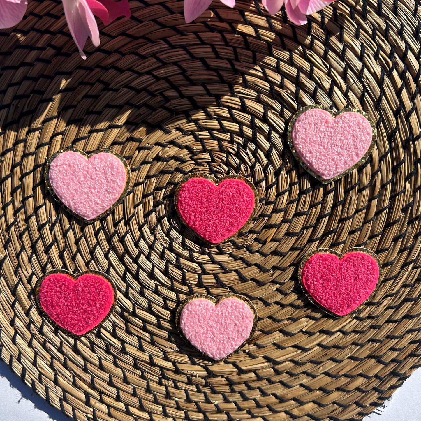 Herz Patches rosa