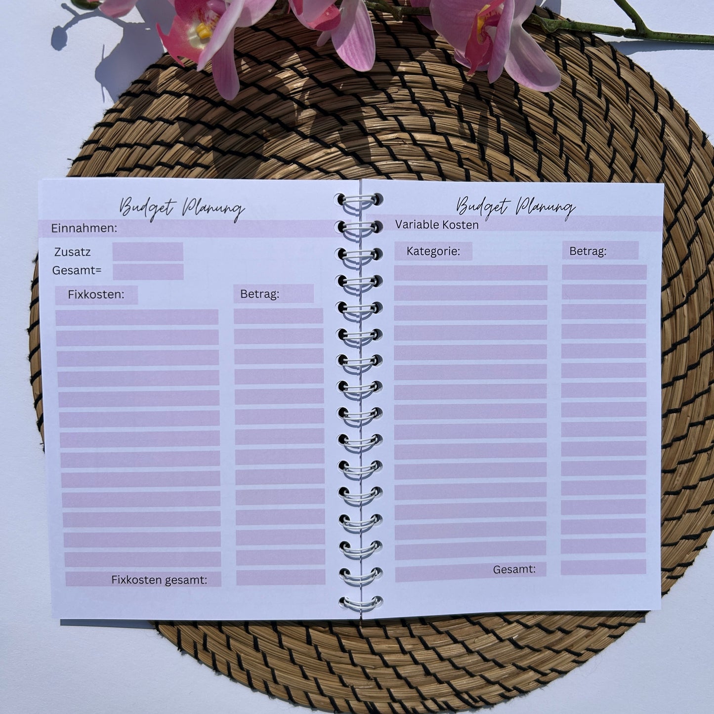 Budgetplaner Ringbuch Schleife