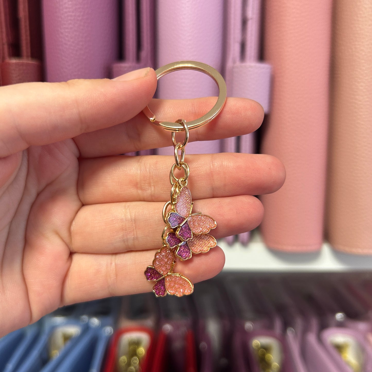 Mini butterfly Anhänger glitter