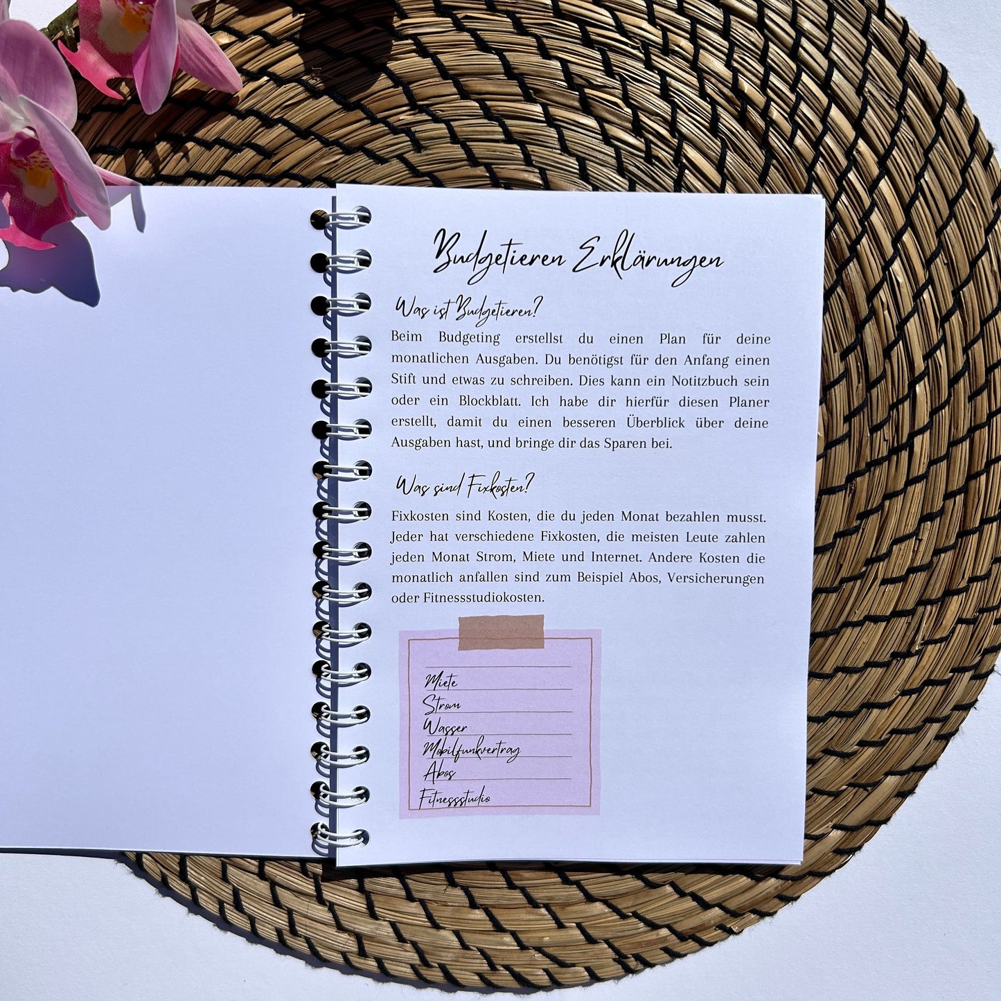 Budgetplaner Ringbuch Blau