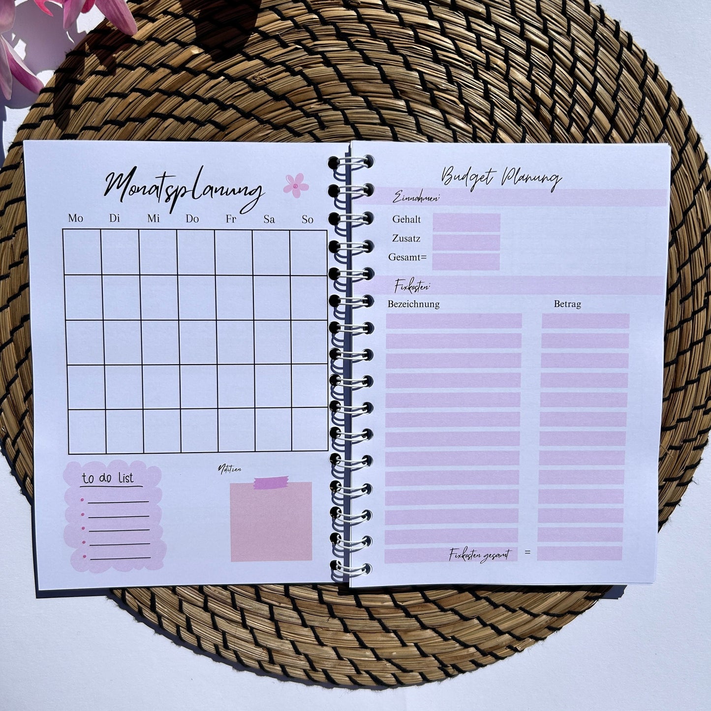 Budgetplaner Ringbuch Blau