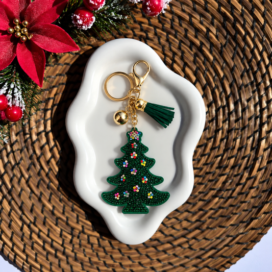Weihnachts Anhänger Glitzer Tanne