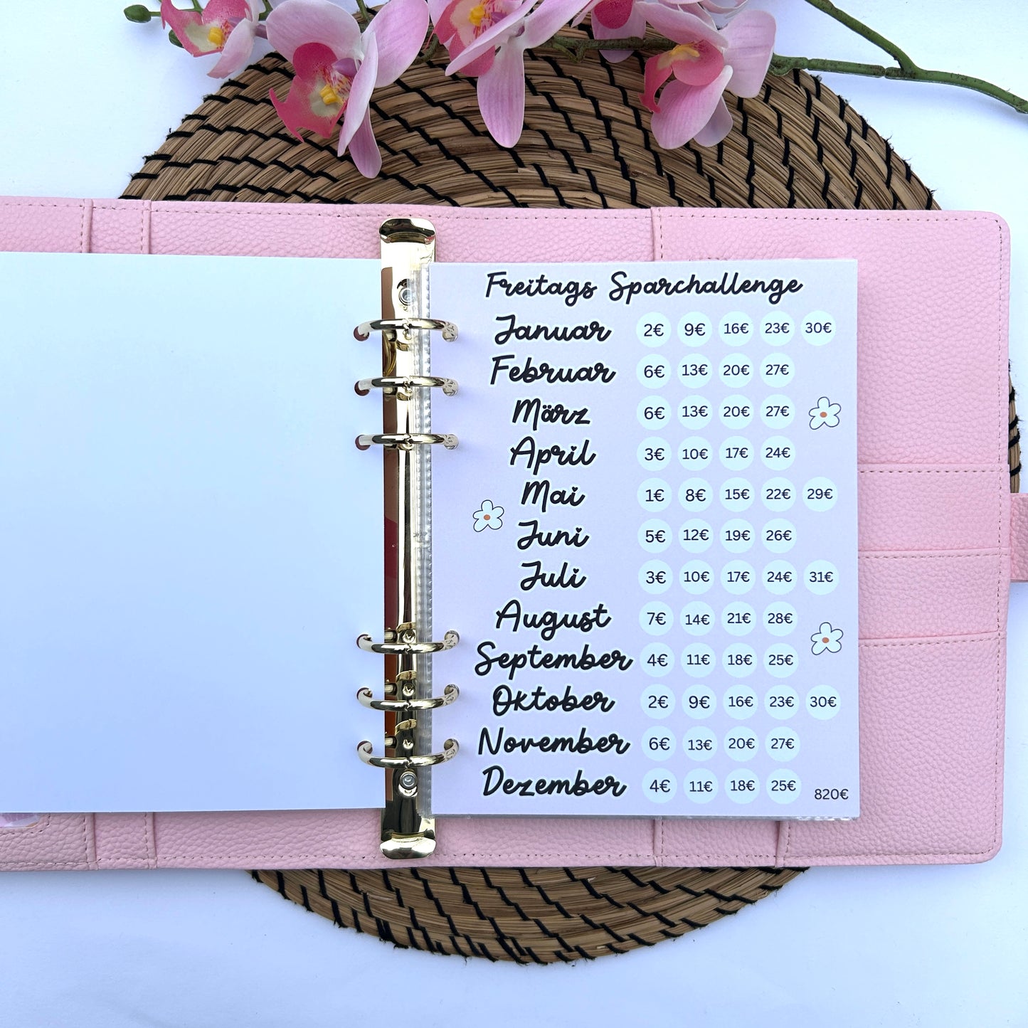 A5 Freitags Sparchallenge für 2026