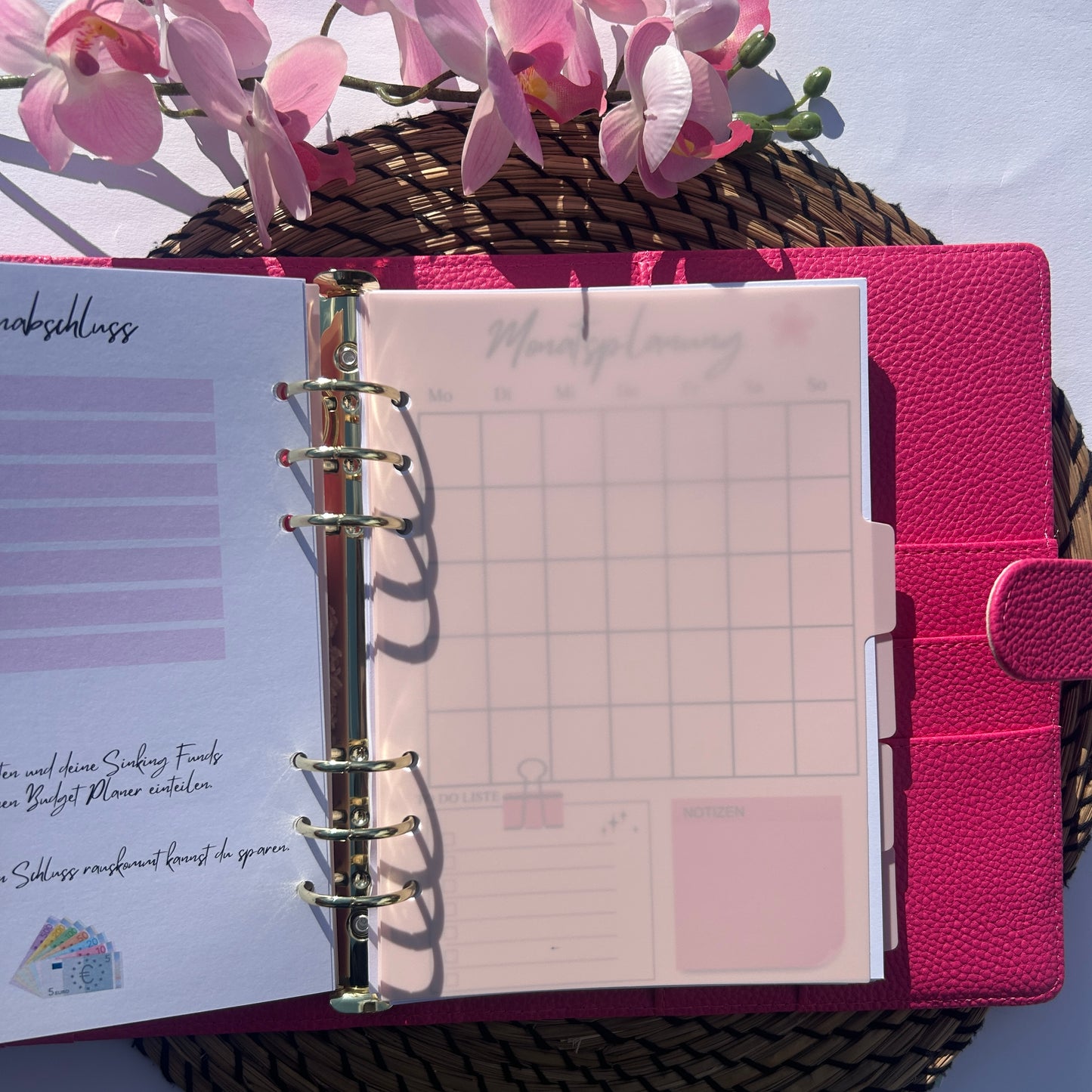 Register/ Index für den A5 Planer