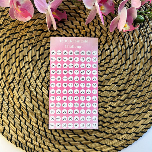 Kleingeld Sparchallenge rosa