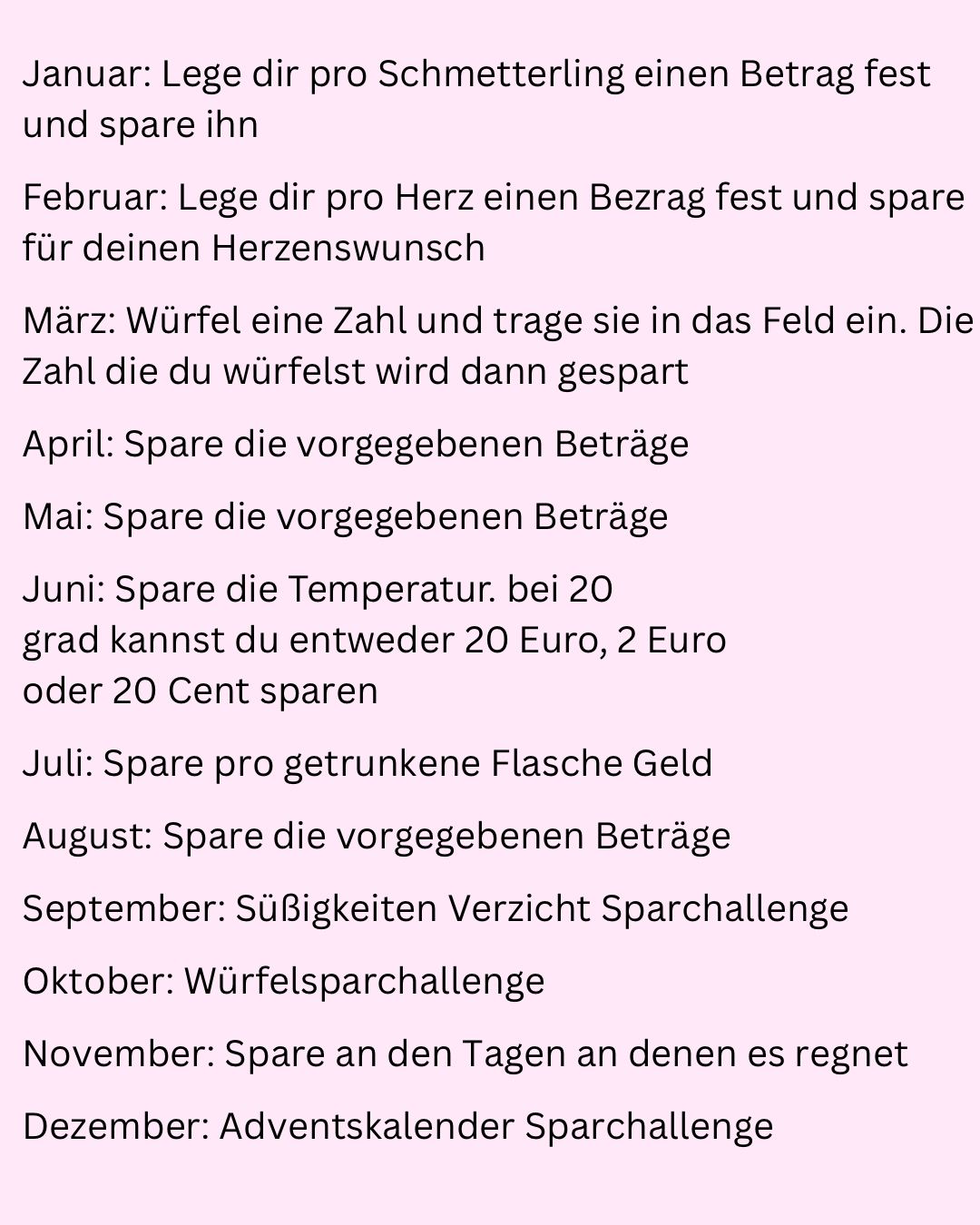 A5 Jahressparchallenge