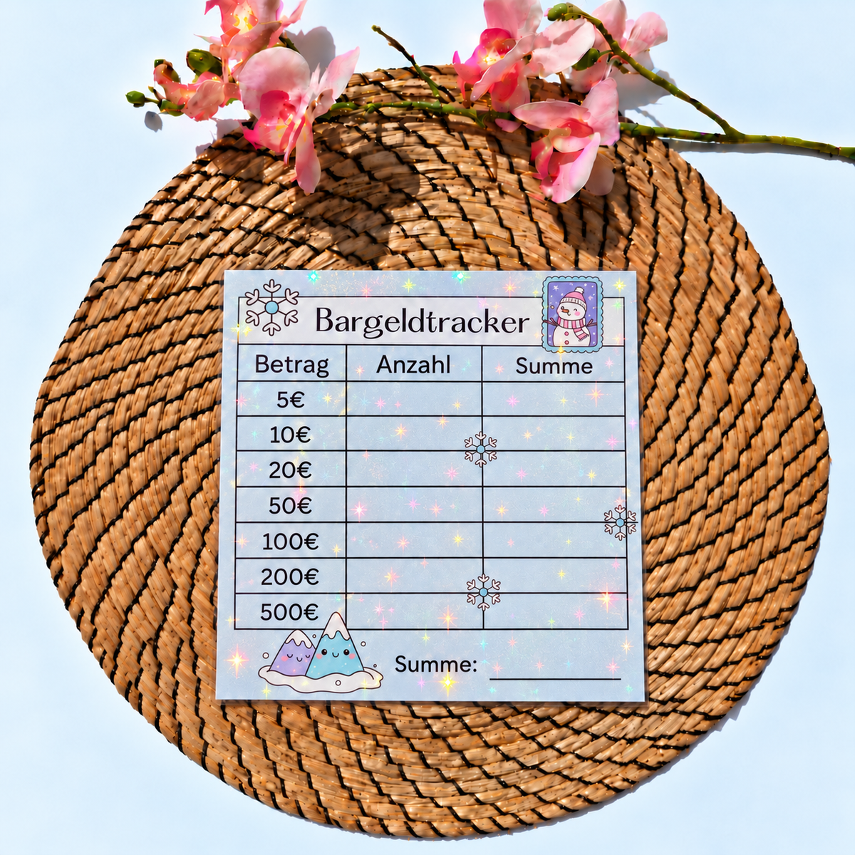 Bargeld Tracker Snowman
