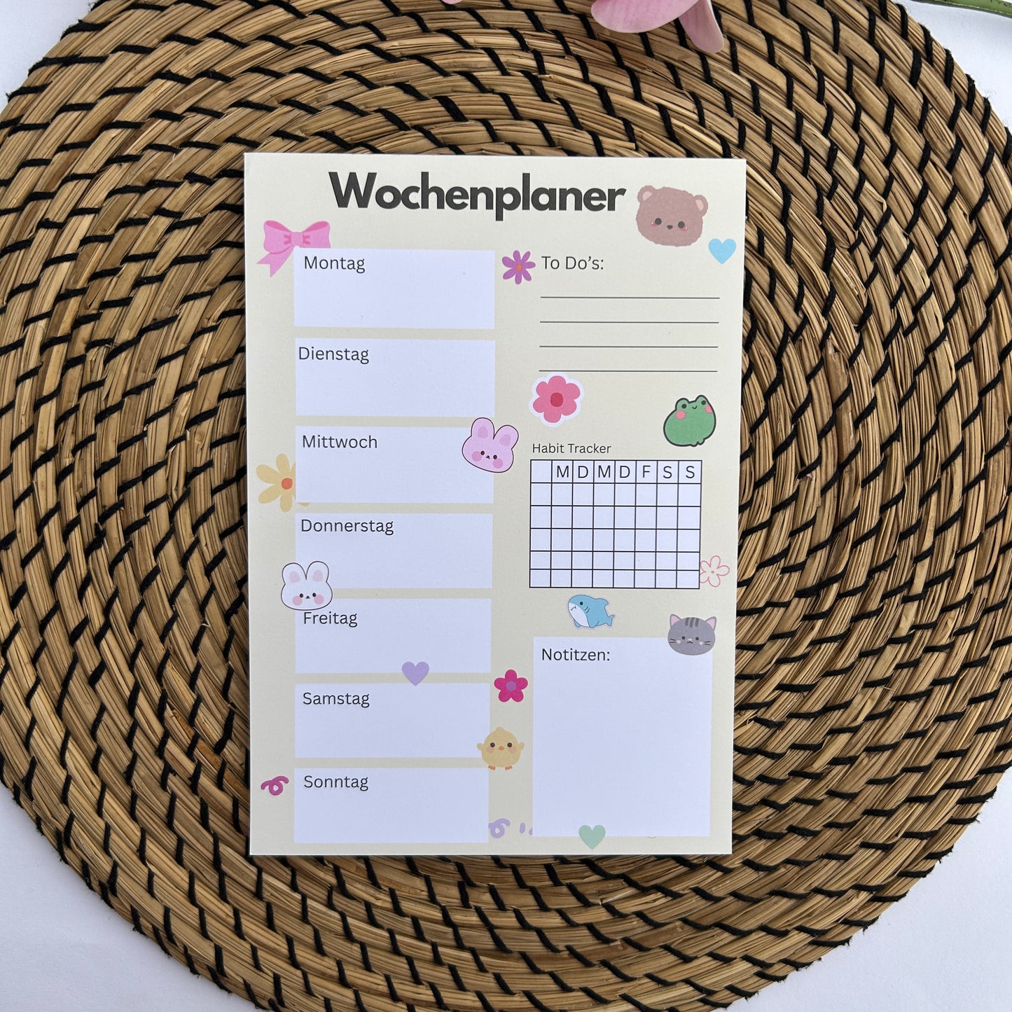 Wochenplan süß